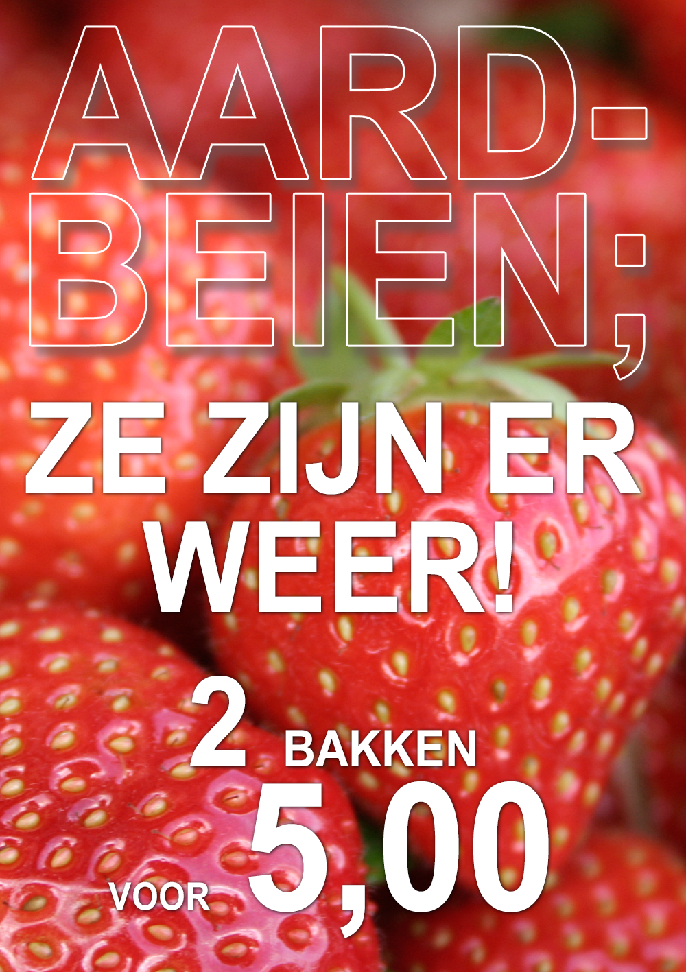 Aardbeien; ze zijn er weer!